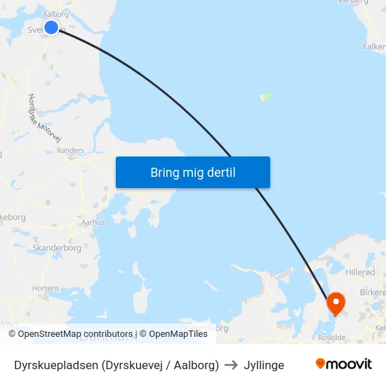 Dyrskuepladsen (Dyrskuevej / Aalborg) to Jyllinge map