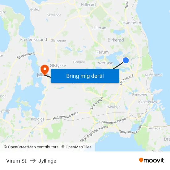 Virum St. to Jyllinge map
