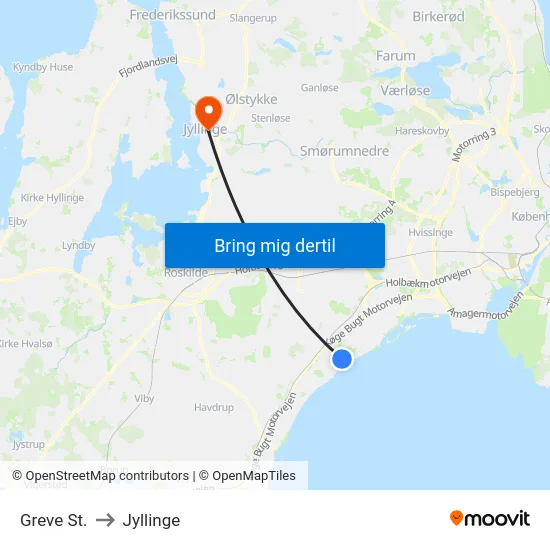 Greve St. to Jyllinge map