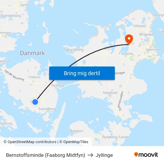 Bernstoffsminde (Faaborg Midtfyn) to Jyllinge map