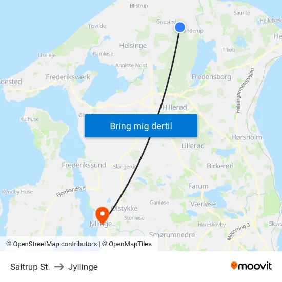 Saltrup St. to Jyllinge map