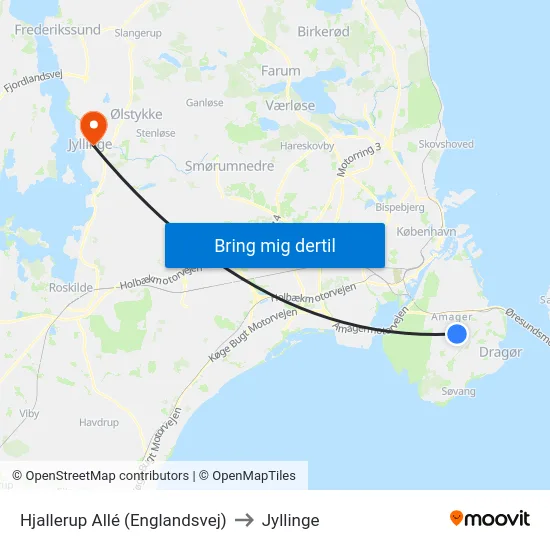 Hjallerup Allé (Englandsvej) to Jyllinge map
