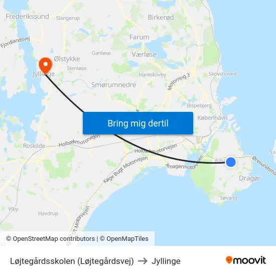 Løjtegårdsskolen (Løjtegårdsvej) to Jyllinge map