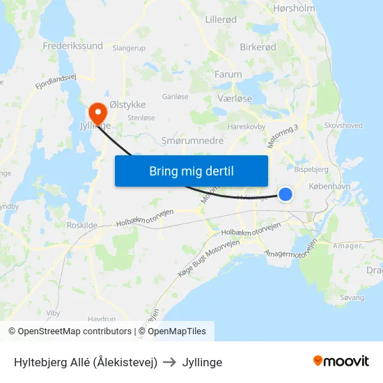 Hyltebjerg Allé (Ålekistevej) to Jyllinge map