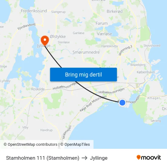 Stamholmen 111 (Stamholmen) to Jyllinge map