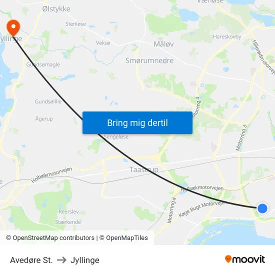 Avedøre St. to Jyllinge map