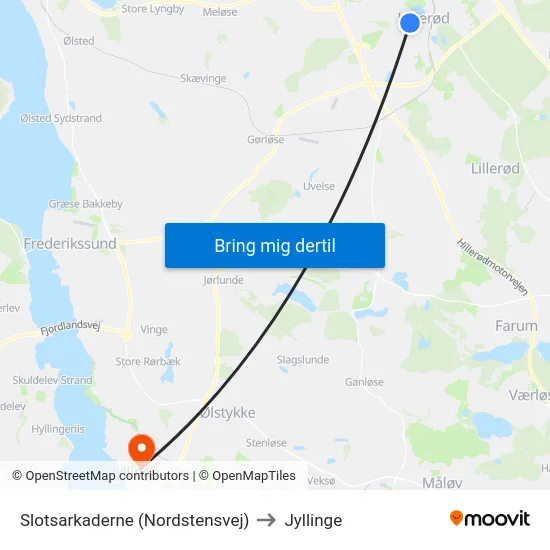 Slotsarkaderne (Nordstensvej) to Jyllinge map