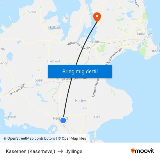 Kasernen (Kasernevej) to Jyllinge map