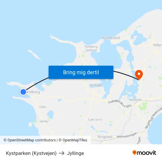 Kystparken (Kystvejen) to Jyllinge map