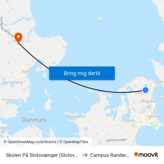 Skolen På Slotsvænget (Slotsvænget) to Campus Randers VIA map