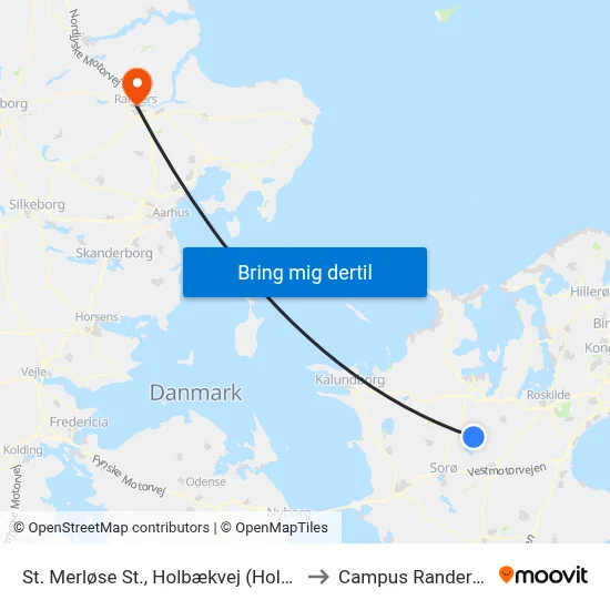 St. Merløse St., Holbækvej (Holbækvej) to Campus Randers VIA map