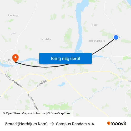 Ørsted (Norddjurs Kom) to Campus Randers VIA map