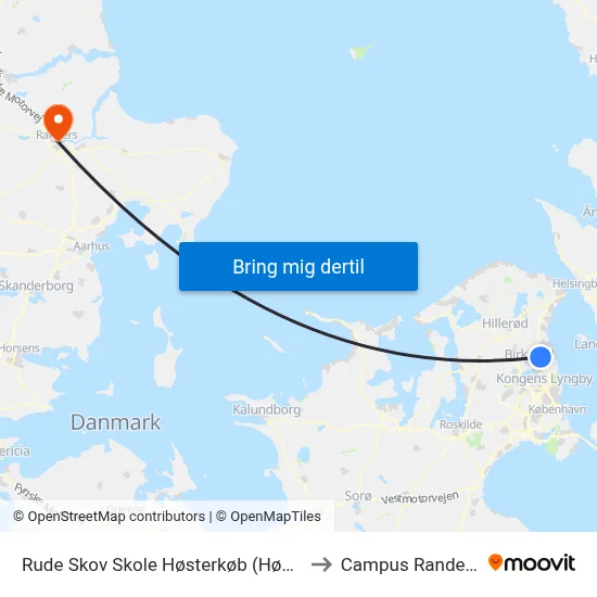 Rude Skov Skole Høsterkøb (Høsterkøbvej) to Campus Randers VIA map