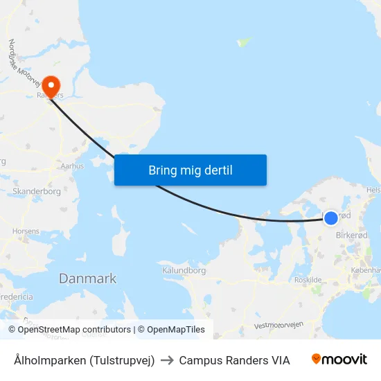 Ålholmparken (Tulstrupvej) to Campus Randers VIA map