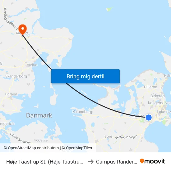 Høje Taastrup St. (Høje Taastrup Boulev) to Campus Randers VIA map