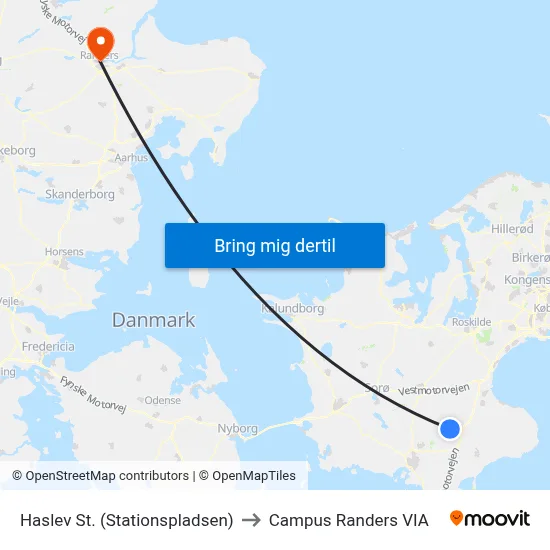 Haslev St. (Stationspladsen) to Campus Randers VIA map