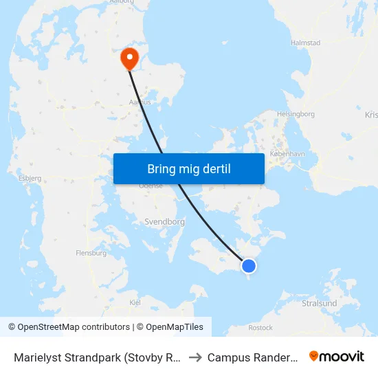 Marielyst Strandpark (Stovby Ringvej) to Campus Randers VIA map
