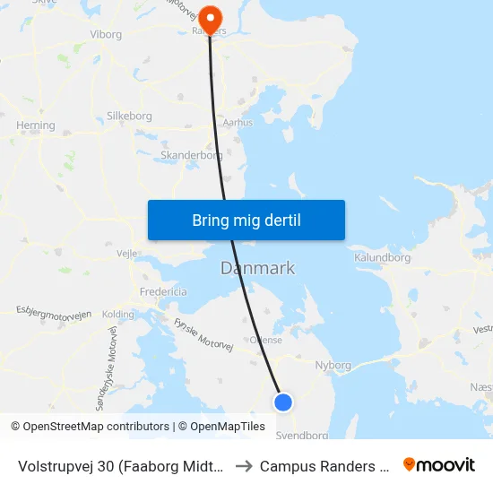 Volstrupvej 30 (Faaborg Midtfyn) to Campus Randers VIA map