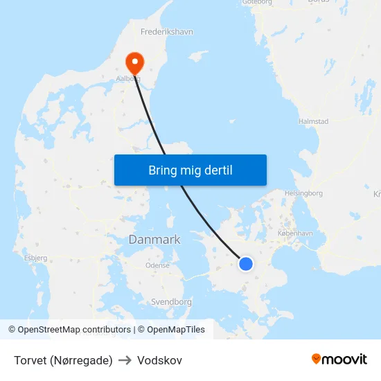 Torvet (Nørregade) to Vodskov map
