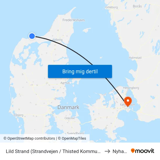 Lild Strand (Strandvejen / Thisted Kommune) to Nyhavn map