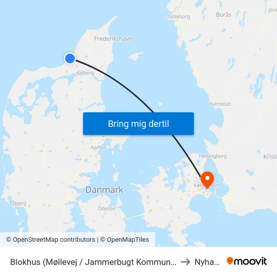 Blokhus (Møllevej / Jammerbugt Kommune) to Nyhavn map