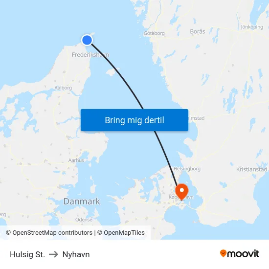 Hulsig St. to Nyhavn map