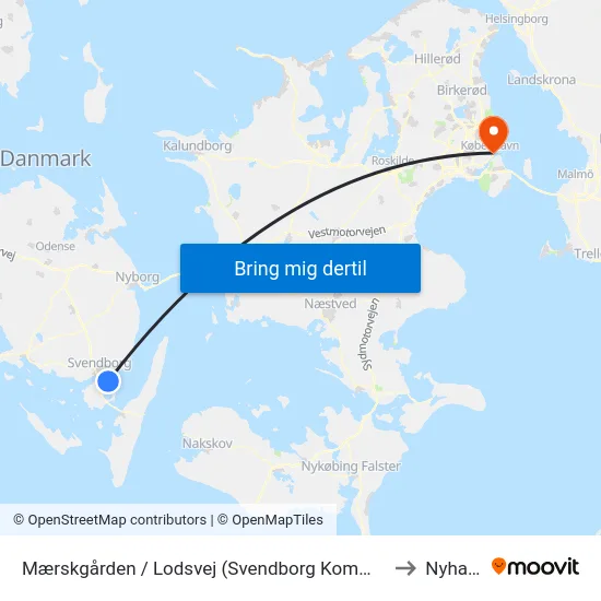 Mærskgården / Lodsvej (Svendborg Kommune) to Nyhavn map