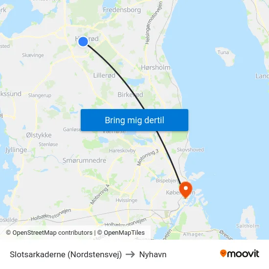 Slotsarkaderne (Nordstensvej) to Nyhavn map