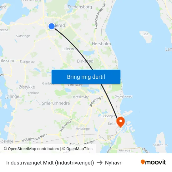 Industrivænget Midt (Industrivænget) to Nyhavn map