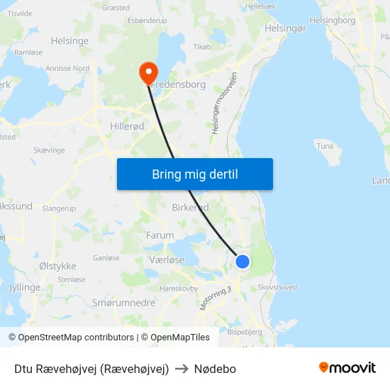 Dtu Rævehøjvej (Rævehøjvej) to Nødebo map