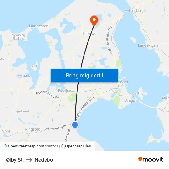 Ølby St. to Nødebo map