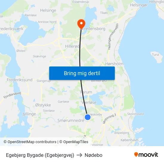 Egebjerg Bygade (Egebjergvej) to Nødebo map