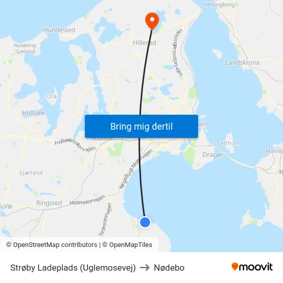 Strøby Ladeplads (Uglemosevej) to Nødebo map
