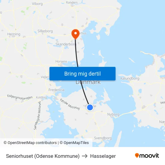 Seniorhuset (Odense Kommune) to Hasselager map