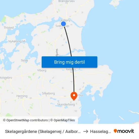 Skelagergårdene (Skelagervej / Aalborg) to Hasselager map
