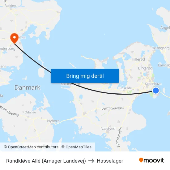 Randkløve Allé (Amager Landevej) to Hasselager map