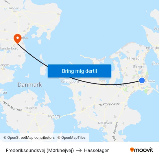Frederikssundsvej (Mørkhøjvej) to Hasselager map