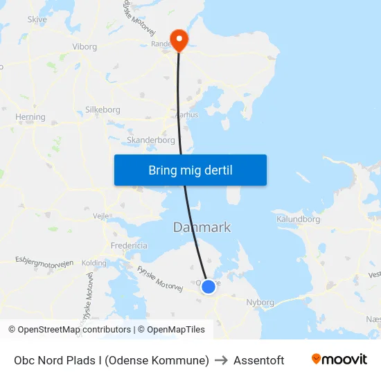 Obc Nord Plads I (Odense Kommune) to Assentoft map
