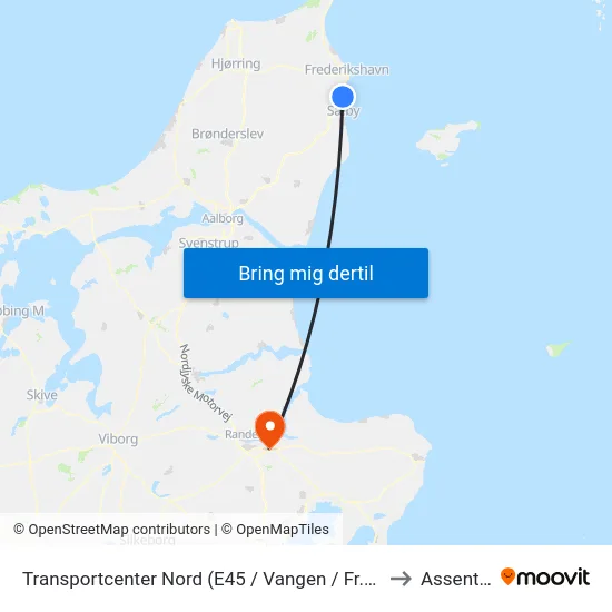 Transportcenter Nord (E45 / Vangen / Fr.Havn K.) to Assentoft map