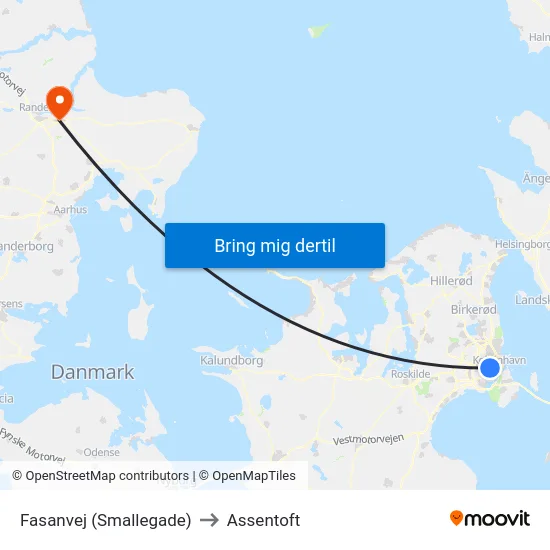 Fasanvej (Smallegade) to Assentoft map