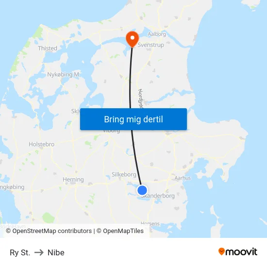 Ry St. to Nibe map