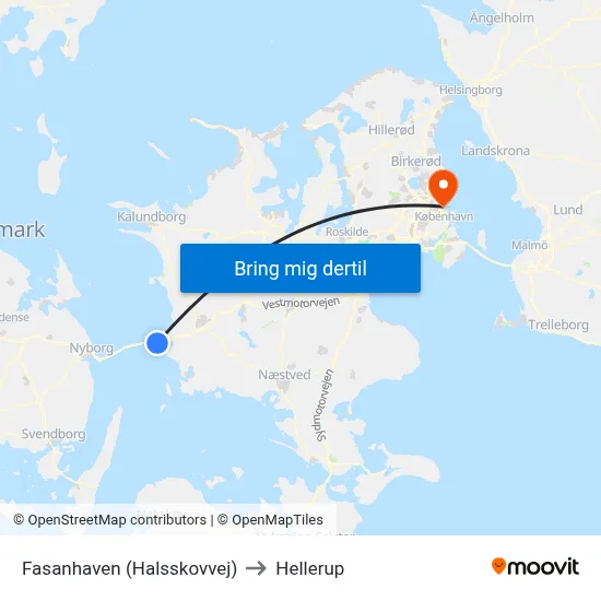 Fasanhaven (Halsskovvej) to Hellerup map