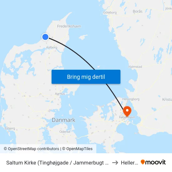 Saltum Kirke (Tinghøjgade / Jammerbugt Komm.) to Hellerup map