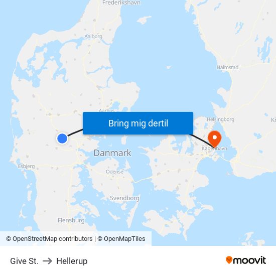 Give St. to Hellerup map