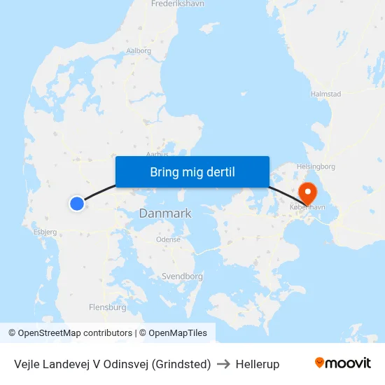 Vejle Landevej V Odinsvej (Grindsted) to Hellerup map