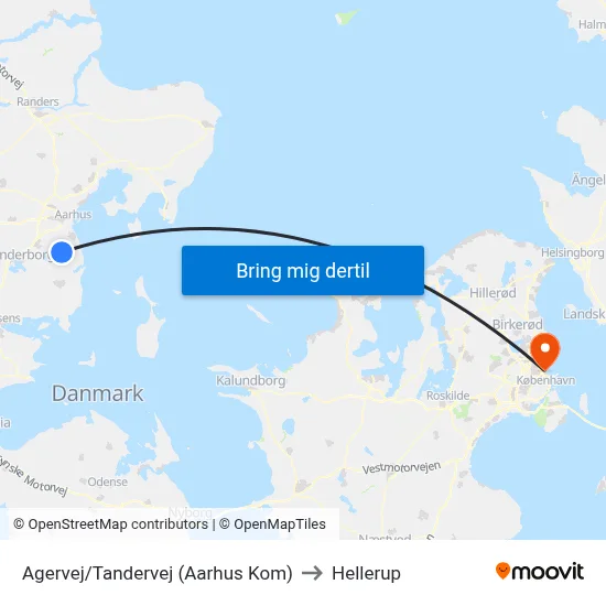 Agervej/Tandervej (Aarhus Kom) to Hellerup map