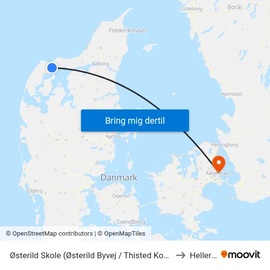 Østerild Skole (Østerild Byvej / Thisted Kommune) to Hellerup map