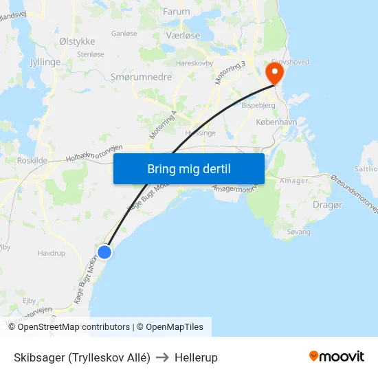 Skibsager (Trylleskov Allé) to Hellerup map
