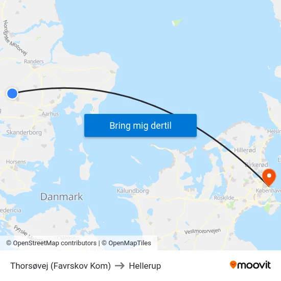 Thorsøvej (Favrskov Kom) to Hellerup map