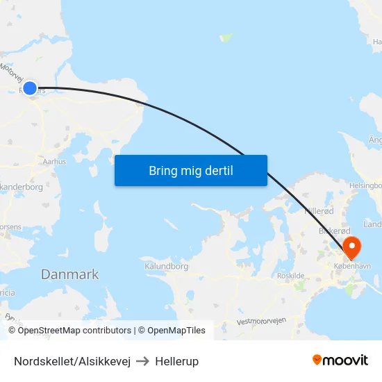 Nordskellet/Alsikkevej to Hellerup map